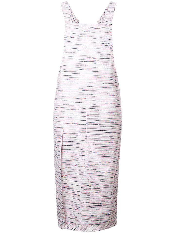Julien David Tweed Detail Dress, Size: Xs, White, Cotton/acrylic/cupro/nylon
