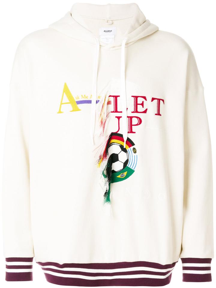 Doublet Embroidered Hoodie - Nude & Neutrals
