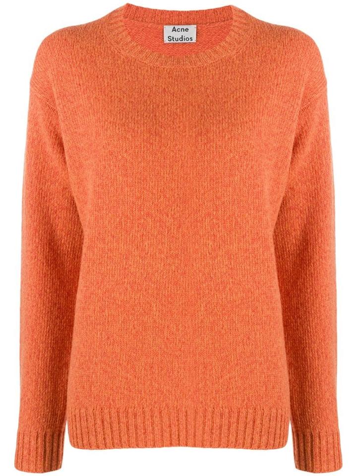 Acne Studios Samara Crew Neck Knitted Sweater - Orange