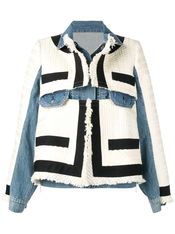 Sacai Hybrid Denim Jacket - Blue