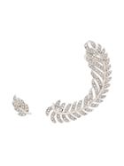 Federica Tosi Leaf Stud And Leaf Ear Cuff - Metallic