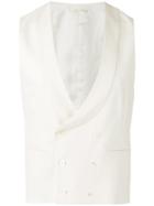Lardini Dinner Waistcoat, Men's, Size: 52, White, Silk/cupro/viscose/wool