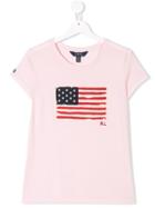 Ralph Lauren Kids Teen Us Flag Print T-shirt - Pink