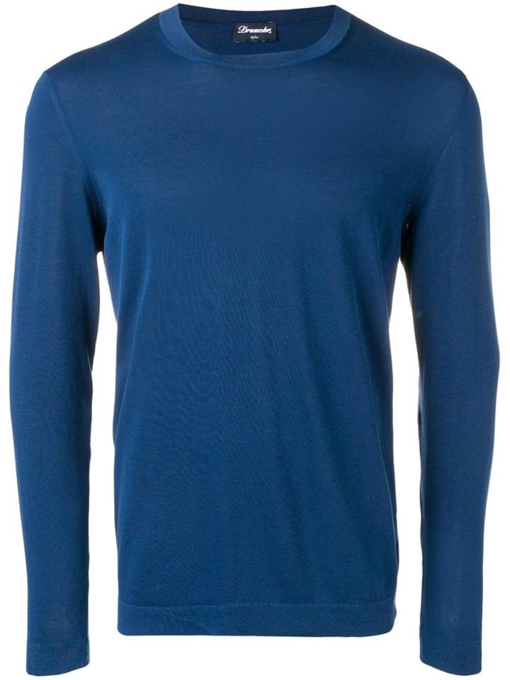 Drumohr Knit Crew Neck Jumper - Blue