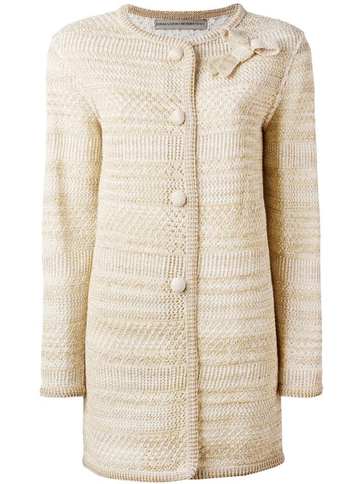 Ermanno Scervino Bow Detail Cardi-coat
