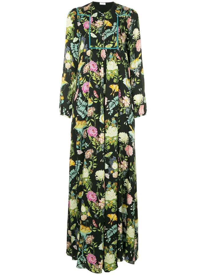 Vilshenko Floral And Butterfly Gown - Multicolour