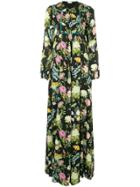 Vilshenko Floral And Butterfly Gown - Multicolour