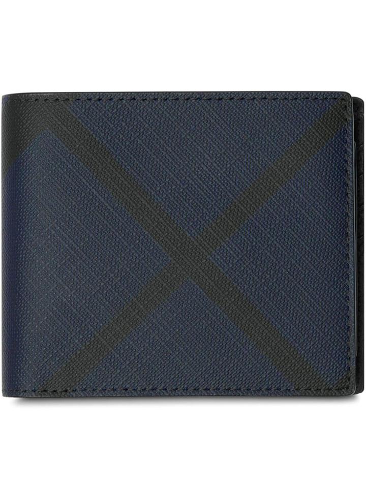 Burberry London Check Bifold Wallet - Blue