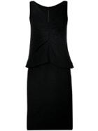Christian Dior Vintage Layered Textured Dres - Black