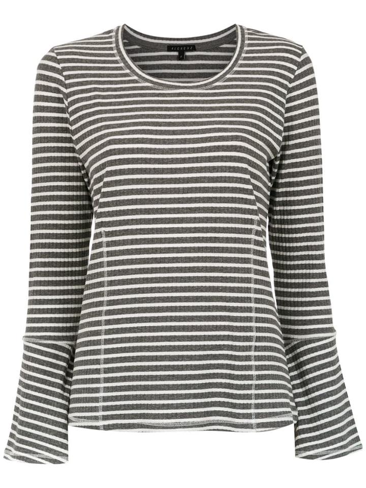 Alcaçuz Guitarra Striped Top - Grey
