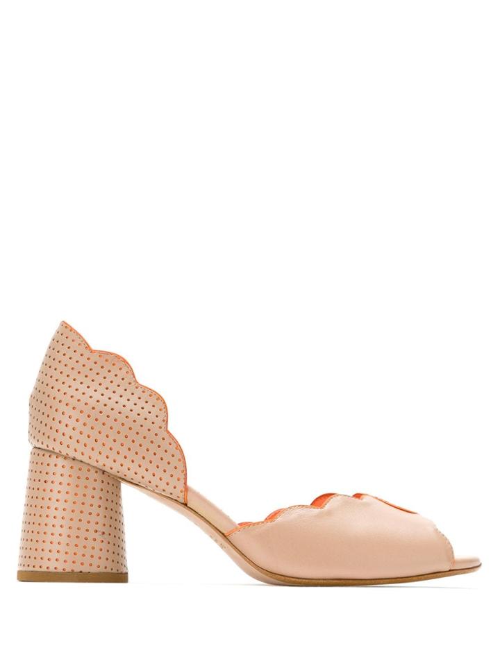 Sarah Chofakian Asymmetric Leather Pumps - Neutrals