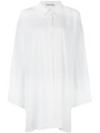Acne Studios Flared Shirt Dress, Women's, Size: 34, White, Polyester