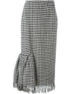 Yohji Yamamoto Vintage Houndstooth Skirt, Women's, Size: 1, Black