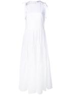 Red Valentino Lace-up Detailed Maxi Dress - White