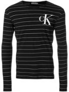 Ck Jeans Striped Logo Sweater - Black