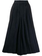 Mm6 Maison Margiela Pleat Front Culottes - Blue