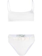 Off-white Ribbed Bikini Set