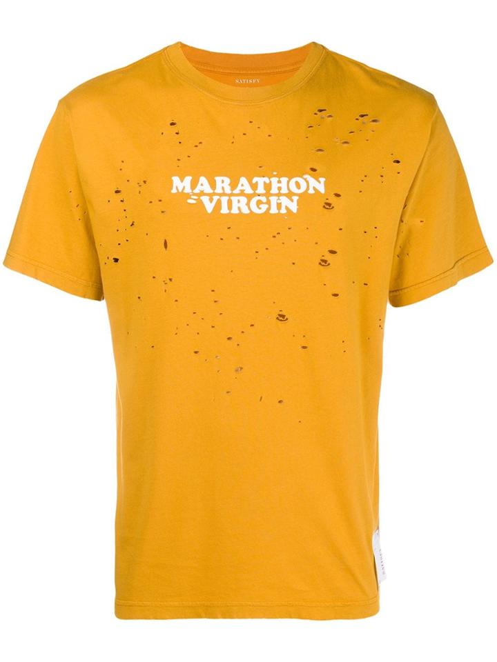 Satisfy Virgin Moth Eaten T-shirt - Yellow & Orange