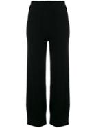 Lamberto Losani High Rise Flared Trousers - Black