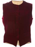 Jean Paul Gaultier Vintage Velvet Waistcoat, Women's, Size: 42, Red