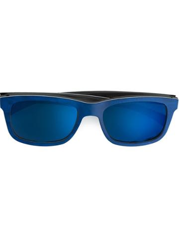 Gold And Wood Mirror Sunglasses