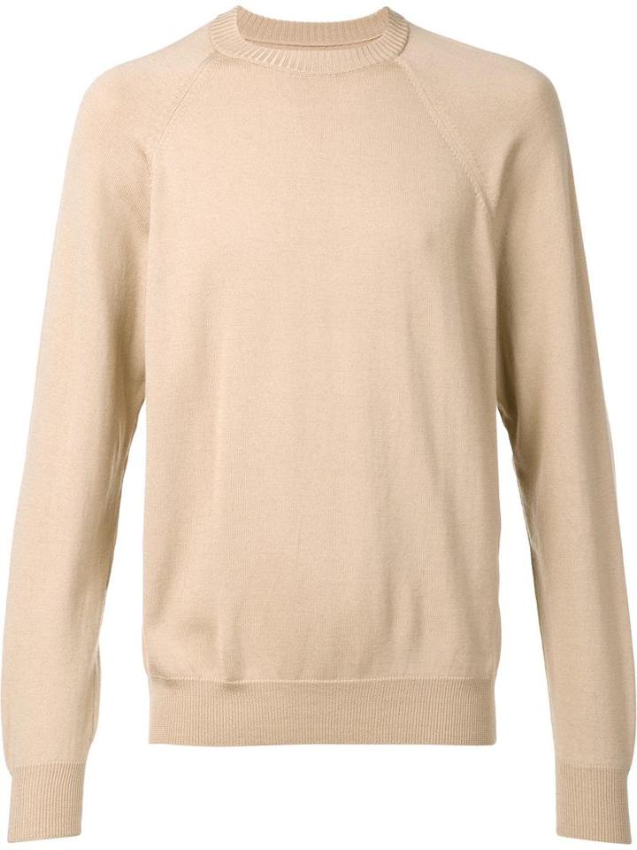 Deveaux Crew Neck Jumper, Men's, Size: 2, Nude/neutrals, Silk/wool
