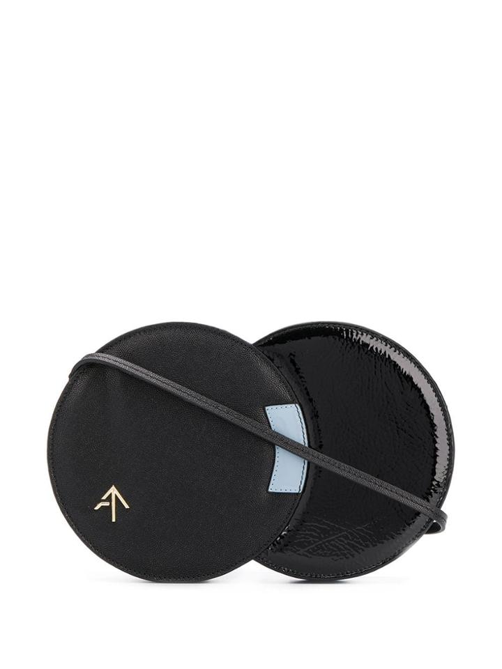 Manu Atelier Round Layered Shoulder Bag - Black