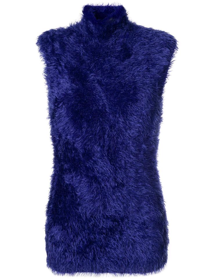 Marni Sleeveless Chenille Top - Blue