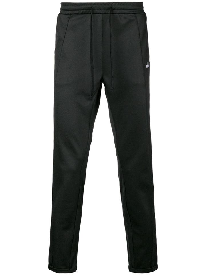 Diadora Contrast Stripe Track Trousers - Black