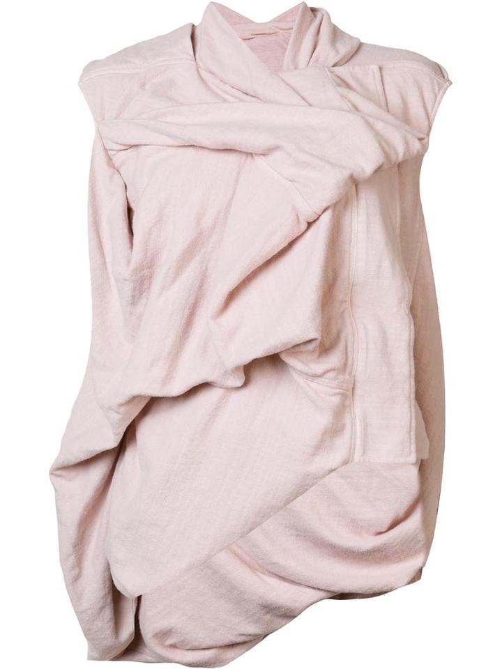 Rick Owens Drkshdw Sleeveless Draped Jacket, Women's, Size: Large, Pink/purple, Cotton