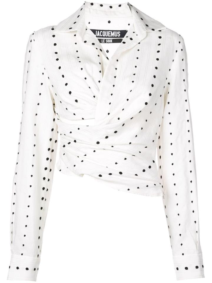 Jacquemus Ourika Draped Blouse - White