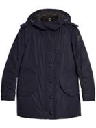 Burberry Technical Hooded Parka - Blue