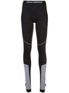 Paco Rabanne Contrast Panels Leggings - Black