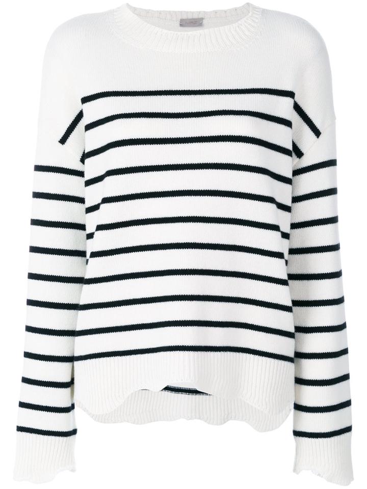 Mrz Striped Sweater - White