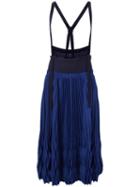 Y's Concertine Pleated Overall, Women's, Size: 2, Blue, Wool/polyester