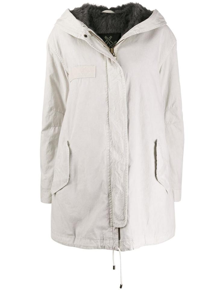 Mr & Mrs Italy Fur-lined Hooded Coat - White