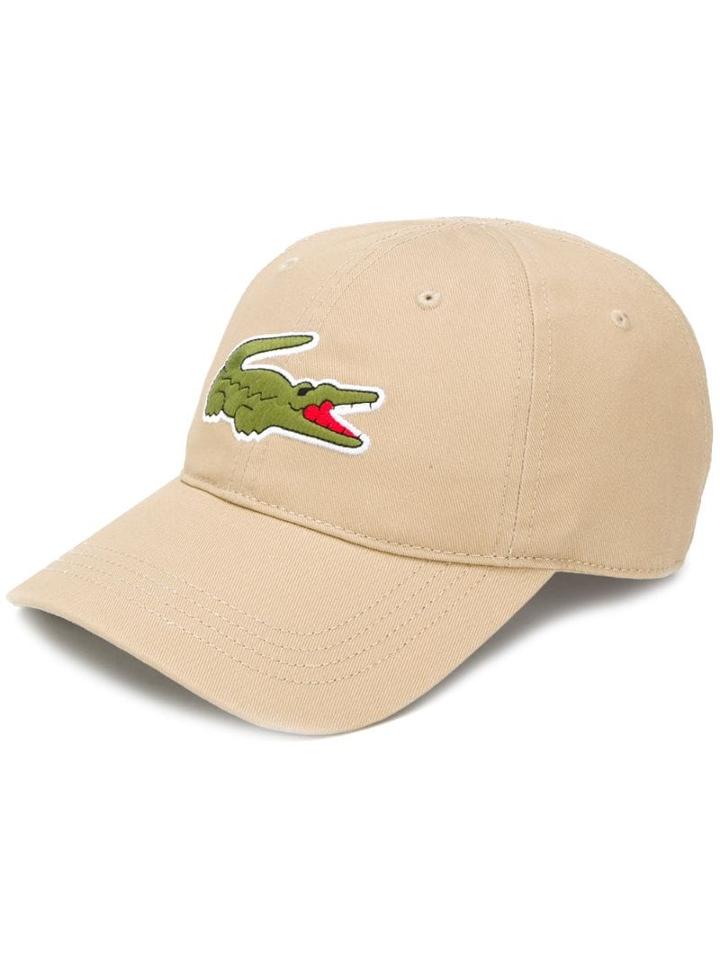 Lacoste Embroidered Logo Baseball Cap - Neutrals