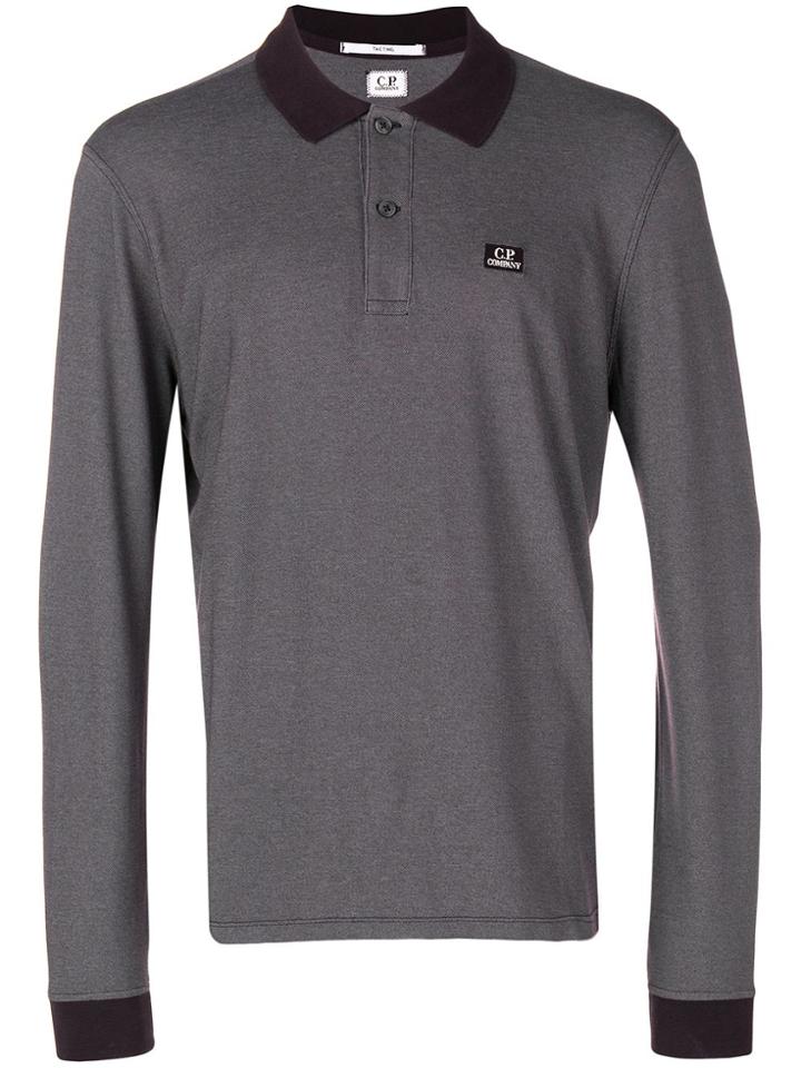 Cp Company Chest Logo Polo Shirt - Blue