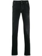 Jacob Cohen Distressed Slim-fit Jeans - Black