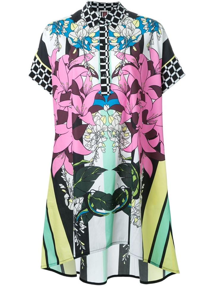 I M Isola Marras Floral Print Shirt Dress, Women's, Size: 48, Cotton