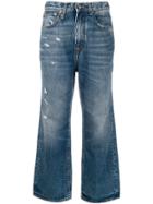R13 High Rise Bootcut Jeans - Blue