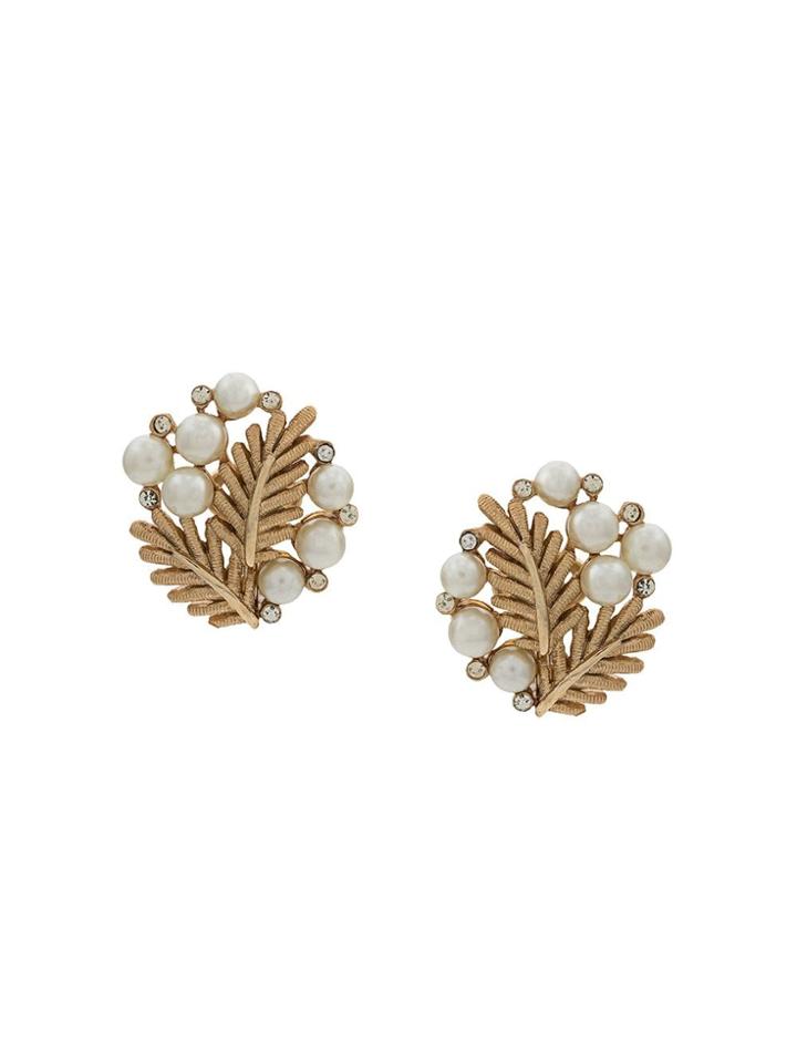 Susan Caplan Vintage '1960s Trifari Clip-on Earrings - Gold