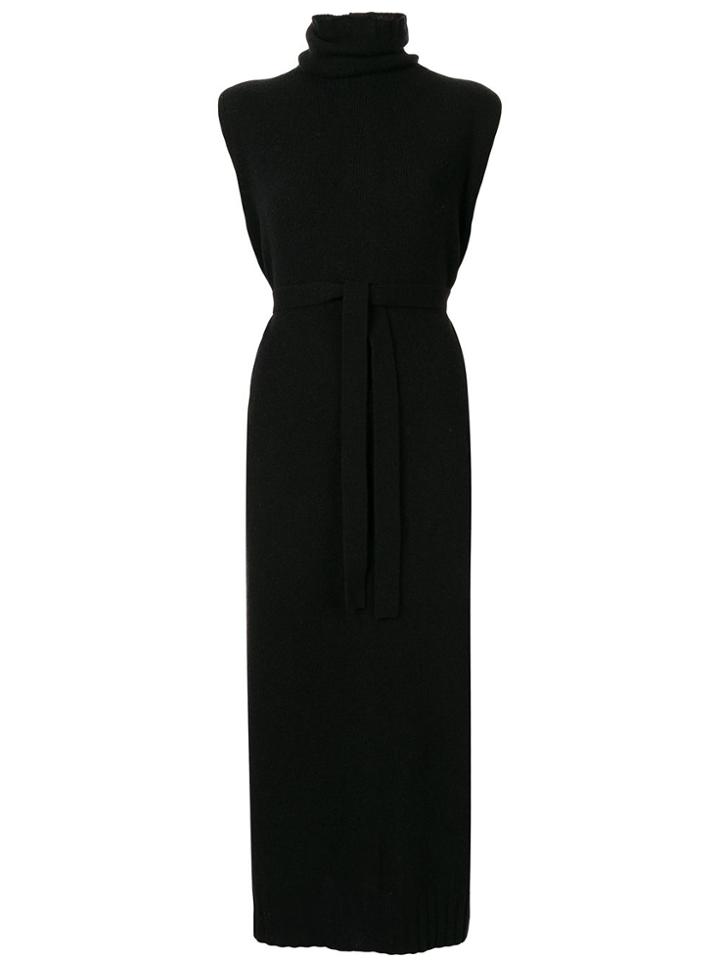Lemaire Turtleneck Knitted Midi Dress - Black