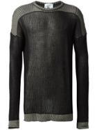 Lost & Found Rooms Bicolour Ribbed Jumper, Men's, Size: Xl, Black, Cotton