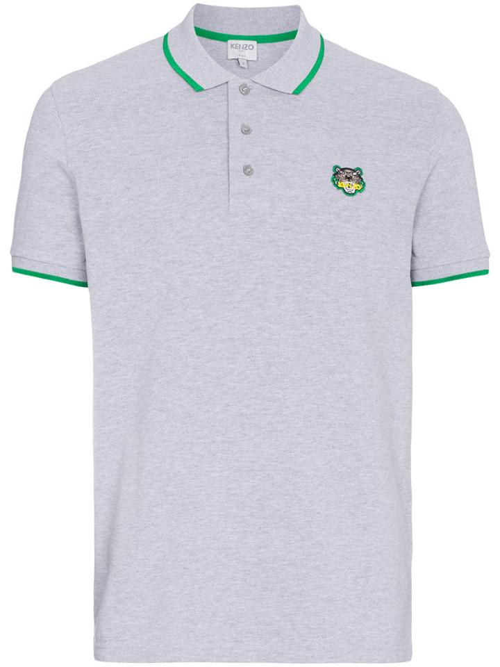 Kenzo Embroidered Tiger Polo Shirt - Grey