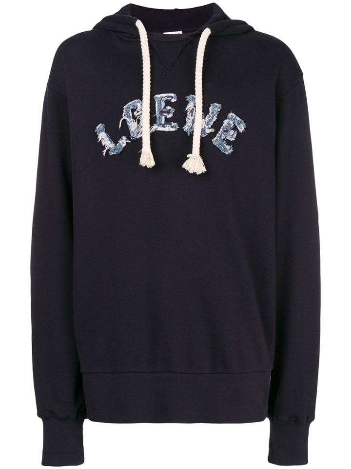 Loewe Cut Hoodie - Blue