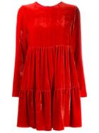 Semicouture Candice Velvet Dress - Red