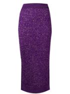 Mm6 Maison Margiela Fitted Midi Skirt - Purple