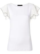 Fabiana Filippi Ruffle Sleeve Tee - White