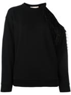 Christopher Kane Feathers Sweatshirt, Women's, Size: Small, Black, Cotton